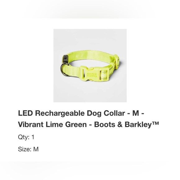 Boots & Barkley (Target) Neon Yellow Rechargeable LED Collar - Picture 5 of 5